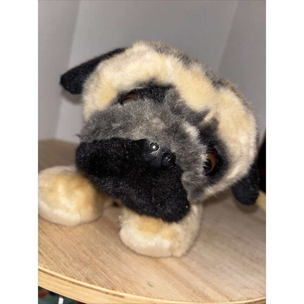 Gund Lounging Doug The Pug Puppy Dog 12" Stuffed Animal Plush Toy Tan Black Flop